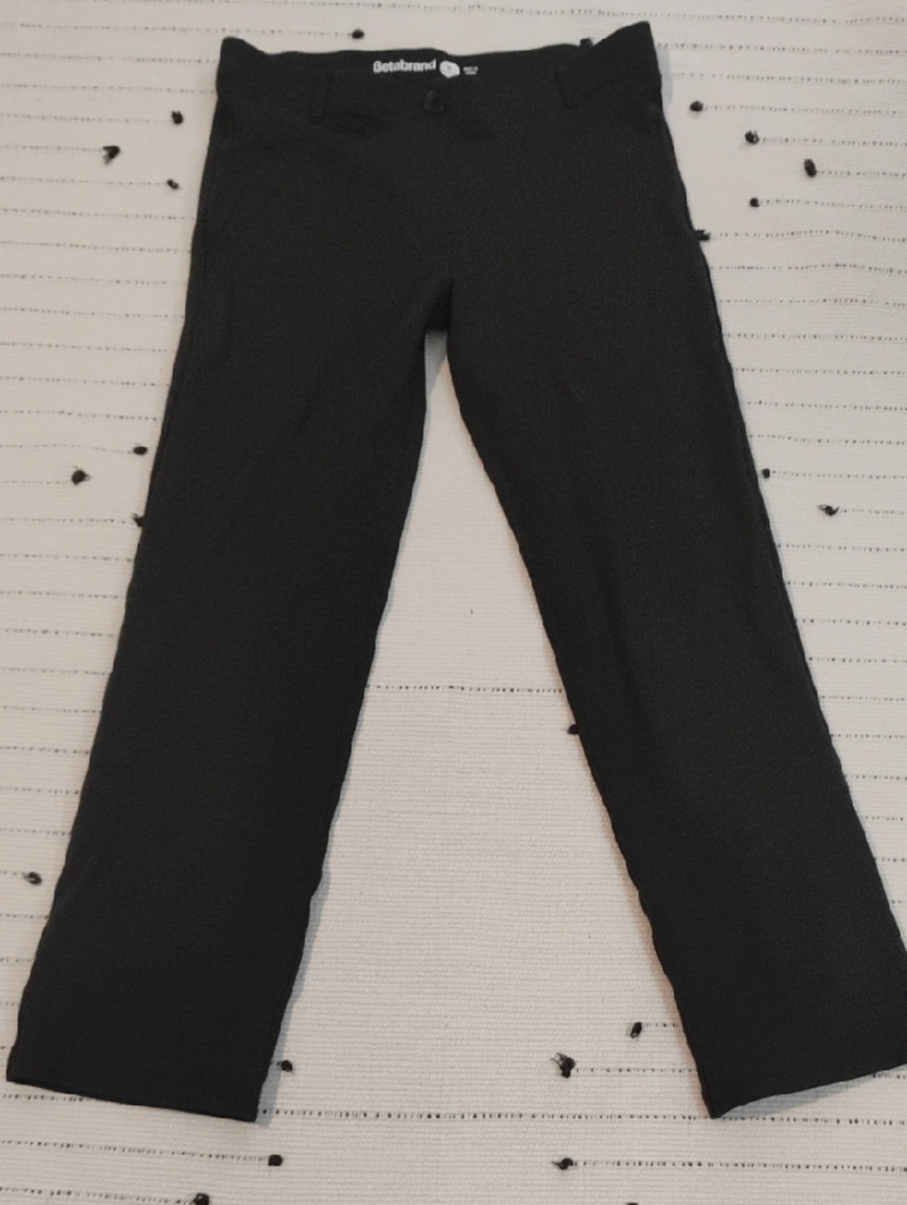 Betabrand Dark Gray Straight-Leg Stretch Pants  Size M